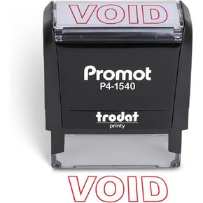 Promot Void Self-Inking Rubber Stamp - Red Ink
