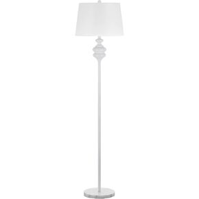 SAFAVIEH Lighting Collection Torc Modern Contemporary Farmhouse White 68-inch Living Room Bedroom Home Office Standing Floor Lamp (LED Bulb Included)