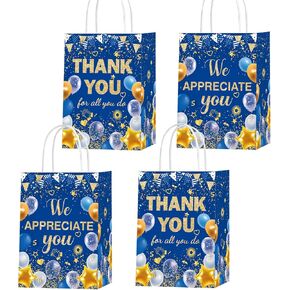 cocokawats 16 Pcs We Appreciate You Gift Bag Thank You for All You Do Goodie Bags for Employee Staff Appreciation Gifts Pastor Teacher Doctor Retirement Appreciation Party