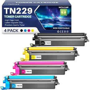 TN229 TN-229 Toner Cartridge Replacement for TN 229 TN229XL Toner Compatible for MFC-L3780CDW MFC-L3720CDW HL-L3280CDW HL-L3220CDW HL-L3295CDW Printers (TN229BK/C/M/Y-4 Pack)
