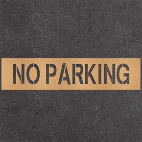 Noveread 12 Inches Letter Parking Stencil Recycled Fire Lane Stencil Foldable Parking Lots Curbs Painting Stencils Cardboard Reusable Template for Traffic Curb Marking Pavement Sign(No Parking)