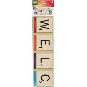Eureka Teacher Supplies Back to School Scrabble Bulletin Board Set, 64 pcs