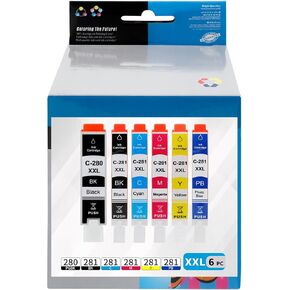 15 Pack 280 281 Ink Cartridge Replacement for Canon PGI 280XXL CLI 281XXL Ink Cartridges 280XL 281XL TR8620a TR8620 TR8520 TR8600 TR7520 TS702a TS9520 TS9521C TS6120 TS6220 TS9120 TS6320 TS8220
