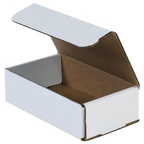 Aviditi White Corrugated Cardboard Mailer Box, 7" L x 4" W x 2" H, Pack of 50, Crush-Proof, for Shipping and Mailing UPS, USPS and FedEx