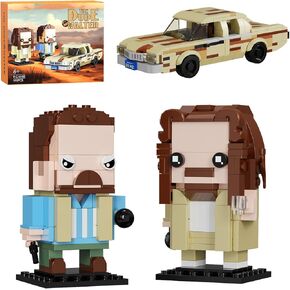 Great Lebowski Building Blocks Set with Car, Famous Crime Comedy Movies Figure Toy Models, Compatible with Lego, Suitable for Adults Fans Boys Kids, Aged 6+ (592PCS)