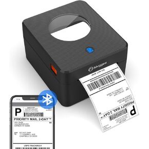 Mvgges Bluetooth Thermal Shipping Label Printer, 4X6 Label Printer for Shipping Packages, Support Windows, Mac, iOS, Android, Used for Amazon, Ebay, UPS, USPS, Shopify