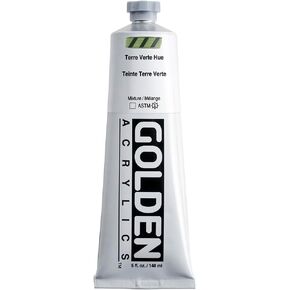 Heavy Body Acrylics by GOLDEN, Terre Verte Hue, 5 fl. oz. Tube, Professional Acrylic Paint, Transparent