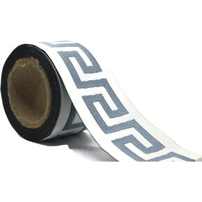 3.8 Yards Spool 3.9" Greek Key Drapery Trim Jacquard Ribbon for Your Drapes Curtains Drapery Banding Trim Tape V3 197