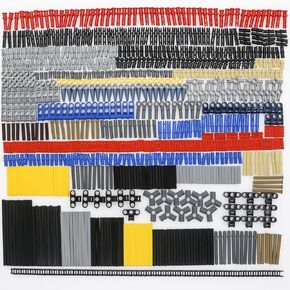 884pcs Technic Parts-Pin-Connector-Axle Compatible with Mainstream Building Block Brands, Technic Tooth Technic Chain Link Technic Bush Etc. MOC Replacement Pieces and Parts.