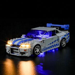 BRIKSMAX Led Lighting Kit for LEGO-76917 2 Fast 2 Furious Nissan Skyline GT-R (R34) - Compatible with Lego Building Blocks Model- Not Include Lego Set