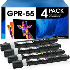 MasaiMara GPR-55 GPR55 Toner Cartridge for Canon imageRUNNER Advance C5535 C5535i C5540 C5540i C5550 C5550i C5560 C5560i DX C5735i C5740i Printer (0481C003 0482C003 0483C003 0484C003, Color 4 Pack)