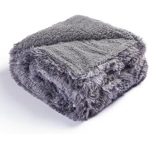 Magshion Soft Plush Furry Large Dog Blankets, Washable Sherpa Faux Fur Throw Blanket for Bed Couch Sofa Protection, 52 x 62 Inches