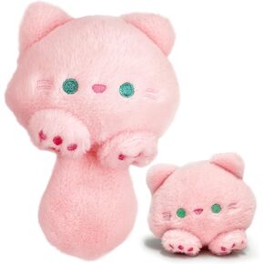 White Cat Stuffed Animals, Kawaii Cat Plushies for Girls and Boys, Soft Cats Mini Plush Toy Keychain, Fun Cuddly Plush Toys for Kids, Stuffed Animal for Birthday Gifts, Kids Prizes