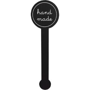 MR-LABEL 250 Pcs of Black Lollipop Sealing Sticker – Hand Made Sticker/Hand Made Adhesive Label for Hand Made Product (Hand Made)