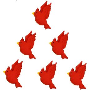Cardinals - Buttons by Dress It Up Buttons & Embellishments, Red