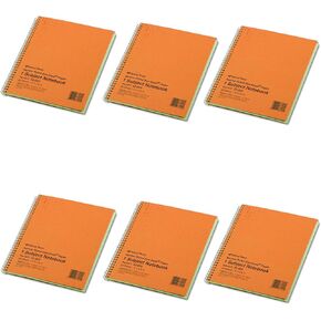 National 33004 Subject Wirebound Notebook, Narrow Rule, 8 1/4 x 6 7/8, Green, 80 Sheets, 6 Pack