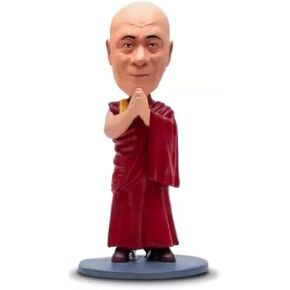 Dalai Lama Spiritual Monk Bobblehead Table Top Figure, 14 cm Tall, Perfect for Desk, Home, Office and car, for 15+ Years Age.