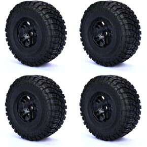 RCAWD Already Glued RC Wheel and Tires fit 12mm Hex Hub for 1/10 Series RC Truck Car Slash 2WD 4X4 4WD Baja Rey Series
