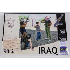 Master Box Insurgents with Guns and Civilian Iraq Set #2 (4) Figure Model Building Kits (1:35 Scale)