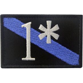 Firefighter Patch One Ass to Risk 1 Thin Red Line Embroidered Tactical Applique Morale Hook & Loop Emblem