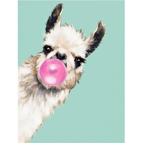 Peeua 5D Diamond Painting Kits for Adults and Kids, Alpaca Diamond Art DIY Full Drill Cross Stitch Embroidery Craft for Home Wall Decor,11.8 x 15.7 in
