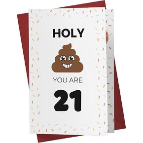 Karto Funny 21st Birthday Card - With Red Envelope