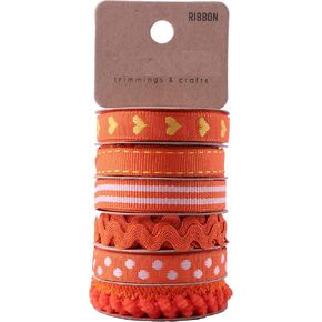 Orange Ribbon - Orange Hair Ribbon Assorted Hair Ribbons for Girls Orange and White Ribbon Fabric Ribbon Thin Ribbon Grosgrain Craft Ribbon for Bows Ribbon for Hair Bows Fall Ribbon Bundle