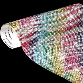 Tenare 12000 Pieces Bling Crystal Rhinestones Sticker with 2 mm Rhinestones DIY Car Decoration Self-Adhesive Glitter Crystal Gem Stickers, 9.4 x 7.9 Inch(Rose Red) in Kuwait