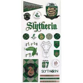 Paper House Productions Harry Potter Hogwarts Slytherin House Shiny Foil Enamel Effect Sticker Sheet for Crafts, Scrapbooking & Collecting
