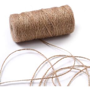 3Ply Natural Jute Twine, Arts and Crafts Jute Rope, Industrial Packing Materials Packing String for Gifts,DIY Crafts, Decoration, Bundling, Gardening and Recycling