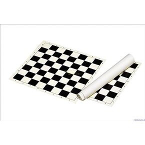 Chess and games shop Muba Standard Vinyl Roll Up Chess Boards - Professional Club & Tournament Chess Boards (2'' Square, Black)