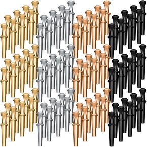 96 Pieces Cribbage Board Pegs Metal Cribbage Pegs Fit 1/8 Holes with Drawstring Storage Pouch Accessories for Traditional Board Game