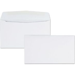 500 Dronka Envelope #6 3/4 Business Envelopes, 3 5/8" x 6 1/2", Durable 24lb. White, Gum Flap, 500/Box