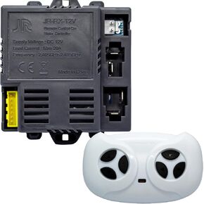 JR-RX-12V 2.4G Bluetooth Remote Control and Control Box Receiver Kit with Replacement Accessories, 12V JR1630RXS Remote Control Car Motor Controller for Kids Ride On Car Parts