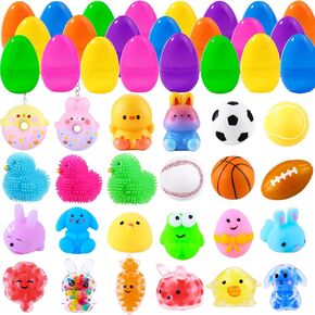 24pcs prected eggs easter eggs مع ألعاب ألعاب أرنب من ألعاب التخلص من الإجهاد