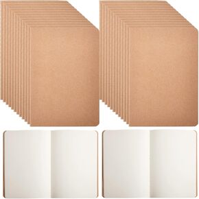 15 Pack Blank A5 Subject Notebooks for Writing, 8.3x5.5 Inches Small Journals Bulk, Unlined Softcover Notebooks 72 Pages 36 Sheets for Adult Students Gift School Office Supplies