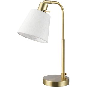 Globe Electric 67339 16 Inch Pink Desk Lamp with Gold Arm, in-Line On/Off Switch, Reading Light, Ideal for Bedroom, Dorm and Office