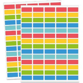 Self-Adhesive Clothing Labels for Garment Label Only: 80-Pcs Peel & Stick PVC Sticker Decals, 1.2-Inch by 0.6-Inch, 5 Colors, Machine Washable, Durable, Easy to Apply, DIY Custom (1 X 0.4 Inches)