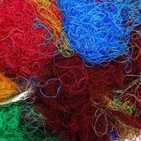 Saree Silk Fiber Multicolor Throwsters Waste for Felting, Spinning Fiber - 100 gm (3.52 oz)