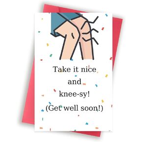 Funny Knee Surgery Gifts, Humor knee Operation Recovery Card, Knee Replacement, Knee Surgery, Get Well soon Card Gifts