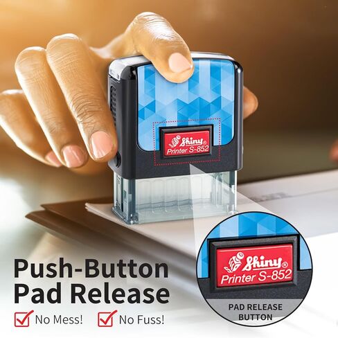 Shiny Copy Stamp Self Inking Rubber Stamp, 1/2" by 1-1/2" Impression Area, Red Ink, Refillable in Kuwait