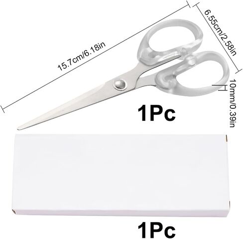 SUNNYCLUE 6.3 Inch Acrylic Handle Scissors Stainless Steel Scissors Paper Shears Scissors Students Round Edge Scissors Stainless Steel Scissors with Acrylic Handle Rainbow Color Scissors Craft Tool in Saudi Arabia