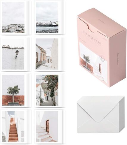 Monolike message card The flower - mix 40 cards, 20 envelopes pack, emotional and sophisticated mini cards in Kuwait