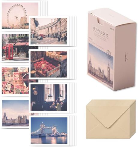 Monolike message card The flower - mix 40 cards, 20 envelopes pack, emotional and sophisticated mini cards in Kuwait