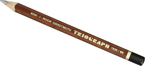 Koh-I-Noor Triograph Graphite Pencil Artist Set, 2B, 4B, 6B Degrees, Pack of 3 Pencils, Black (FA1830.3BC) in Kuwait