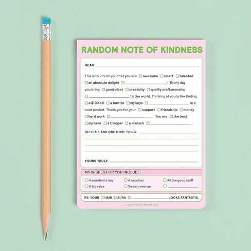 Knock Knock 1-Count Random Note of Kindness Nifty Note Pads, Checklist Memo Pads, 4 x 5.25-inches each (Pastel) in Saudi Arabia