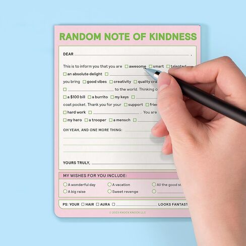 Knock Knock 1-Count Random Note of Kindness Nifty Note Pads, Checklist Memo Pads, 4 x 5.25-inches each (Pastel) in Saudi Arabia