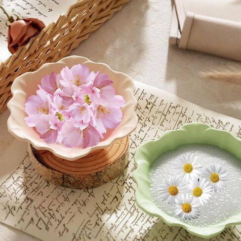 Bowl Silicone Molds Lotus Leaf Resin Bowl Mold Jewelry Tray Silicone Molds Bowl Epoxy Resin Mold Soap Dish Molds for DIY Trinket Box Jewelry Storage Plate Candle Holder (White) in Kuwait