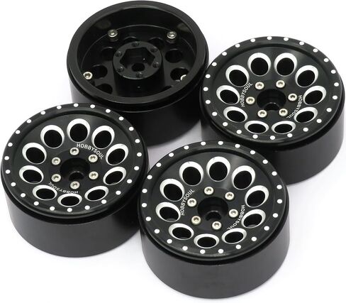 Hobbysoul 4PCS RC 1/10 الألومنيوم 1.9 '' Beadlock Wheels Rims Hex 12mm Blue LOGE FIT TRAXXAS TRX-4 / RC4WD D90 D110 TF2 / TAMIAY CC01 / AXIAL SCX10 90047 SCX10 III AXI03007 in Kuwait