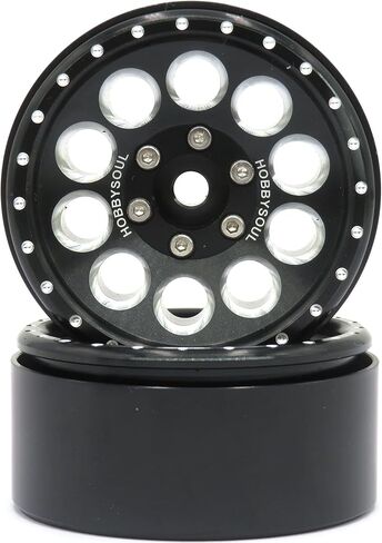 Hobbysoul 4PCS RC 1/10 الألومنيوم 1.9 '' Beadlock Wheels Rims Hex 12mm Blue LOGE FIT TRAXXAS TRX-4 / RC4WD D90 D110 TF2 / TAMIAY CC01 / AXIAL SCX10 90047 SCX10 III AXI03007 in Kuwait